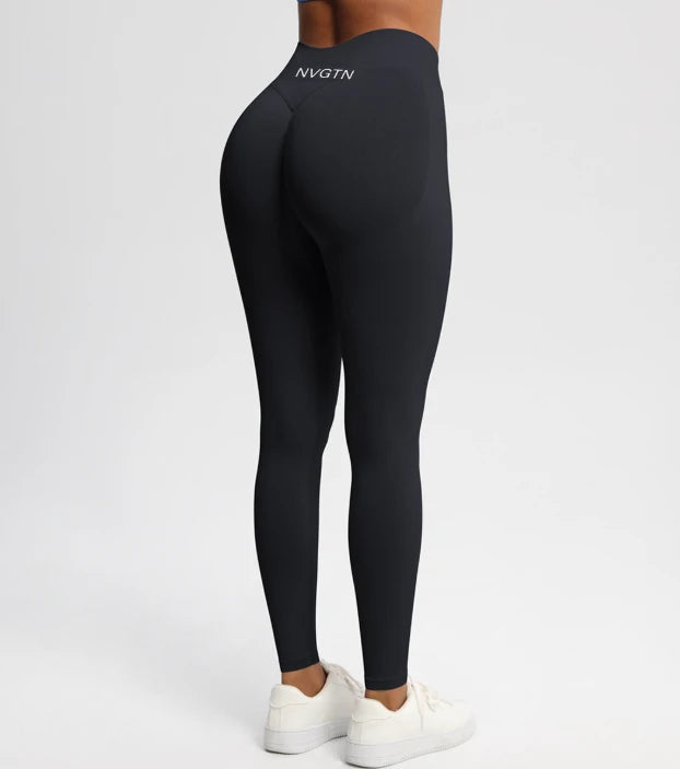 NVGTN New Peach Yoga Pants Seamless High-waisted Hip Lifting Fitness Pants Women Tight Wear Running Elastic Sports Pants